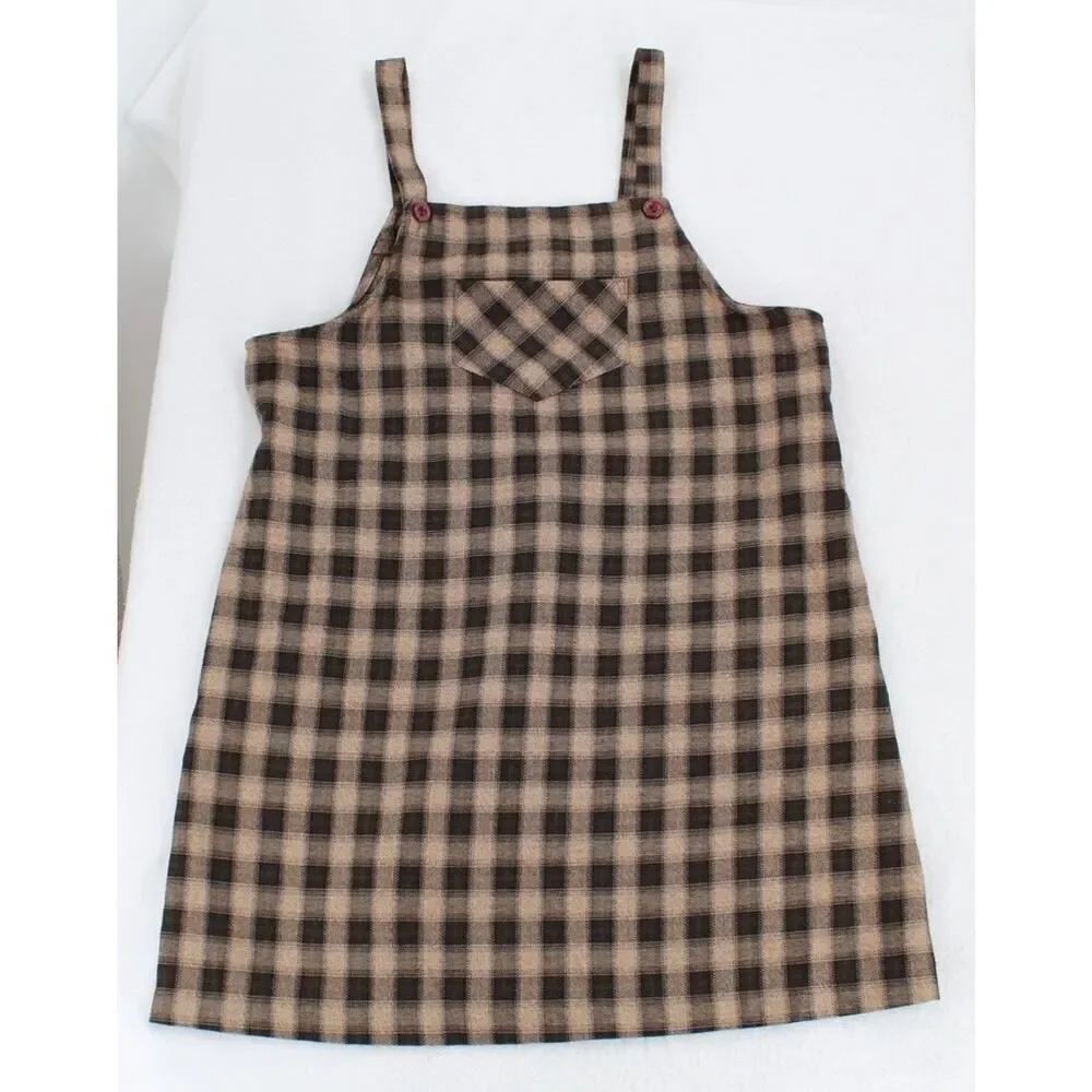 Vintage 90s All That Jazz Plus Size 13/14 Plaid Mini Dress